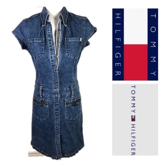 Tommy Hilfiger Dresses & Skirts - Tommy Hilfiger Vintage Denim Stretch Dress Sz 4